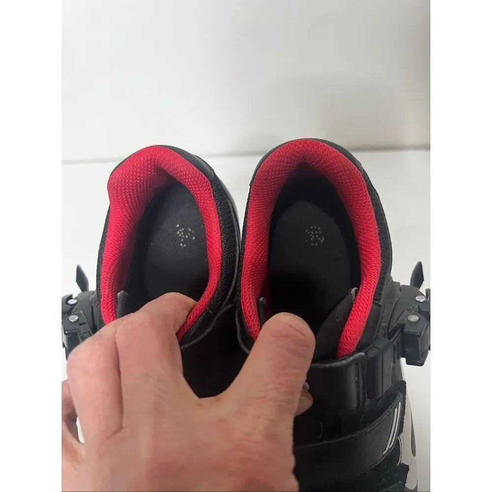 Peloton Black Red Biking Cycling Spin Sneakers Sz 39